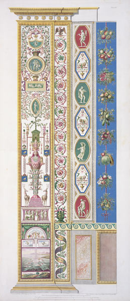 Panel from the Raphael Loggia at the Vatican, engraved by Ioann Ottaviani de Gaetano Savorelli