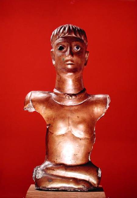 Figure of a god wearing a torque sitting cross-legged, from Bournay de Gallo-Roman