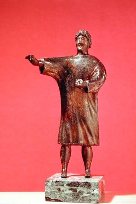 Figurine of a man wearing a sagum, from Neuvy-en-Sullias de Gallo-Roman