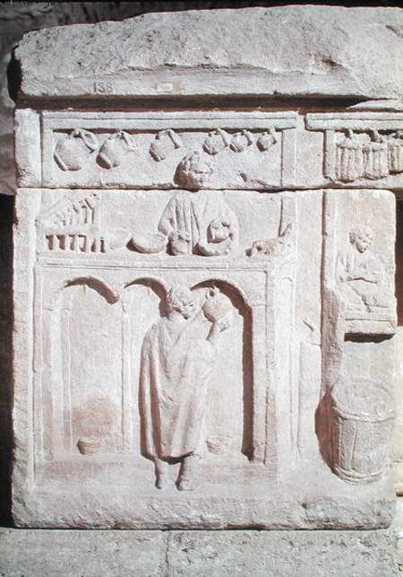 Relief depicting a wine merchant de Gallo-Roman