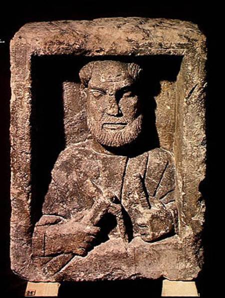 Stele depicting a cooper de Gallo-Roman