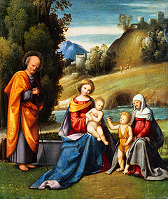 The St. family with Elisabeth and the Johannesknab de Garofalo