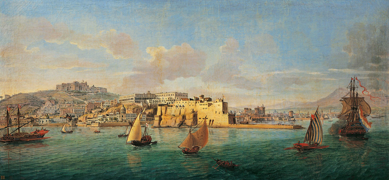 View of Naples de Gaspar Adriaens van Wittel