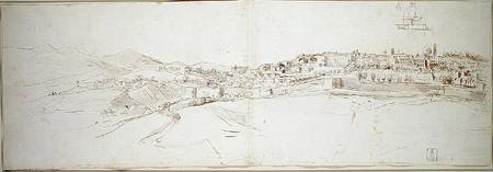 View of Urbino from the colle di San Donato de Gaspar Adriaens van Wittel