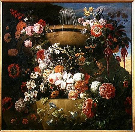 Basin and Flowers de Gaspar Peeter d.J Verbruggen