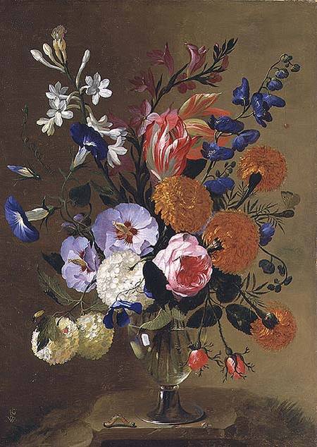 A Still Life of Flowers in a Vase de Gaspar Peeter d.J Verbruggen