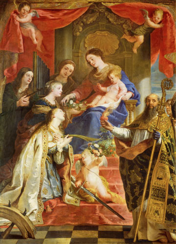 Maria con el niño y la santa María Magdalena  de Gaspard de Crayer