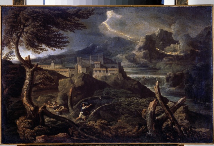 Landscape with Lightning de Gaspard Dughet