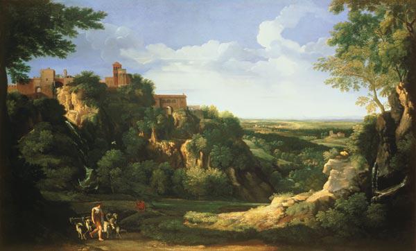 Vista de Tivoli con Roma a la distancia