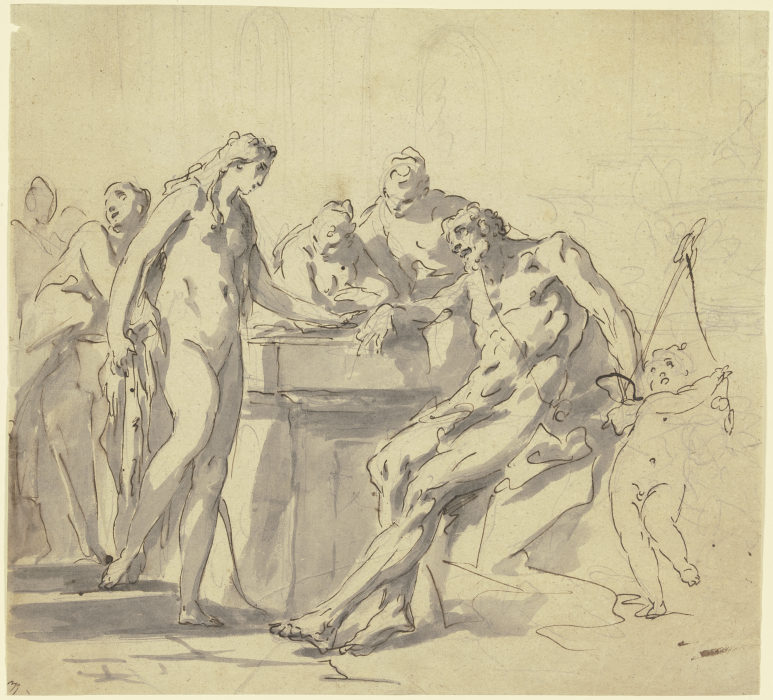 Hercules and Omphale de Gaspare Diziani