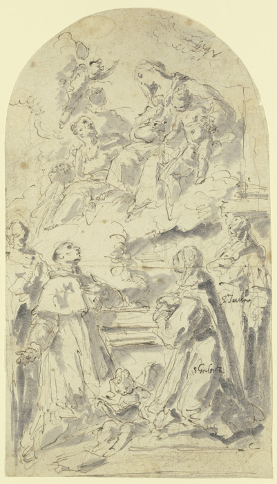 Madonna with saints de Gaspare Diziani