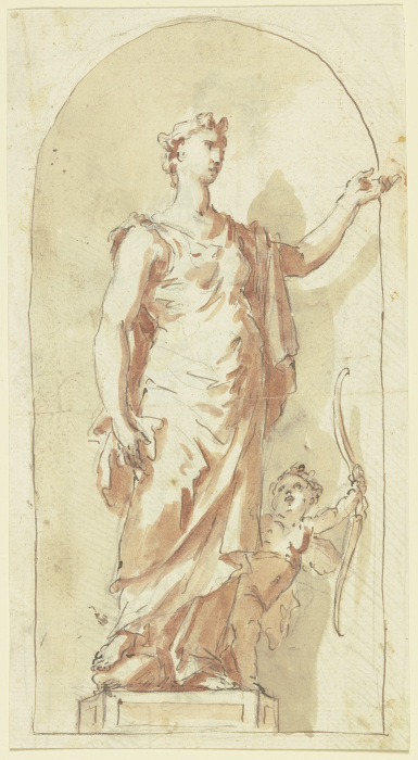 Venus mit Cupido (Scheinskulptur) de Gaspare Diziani
