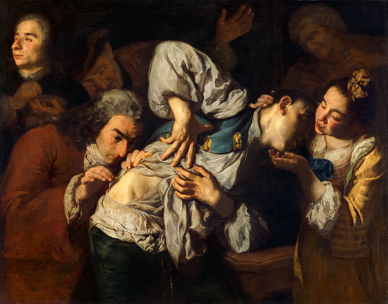 G.Traversi / Il ferito / Paint./ 1752 de Gaspare Traversi