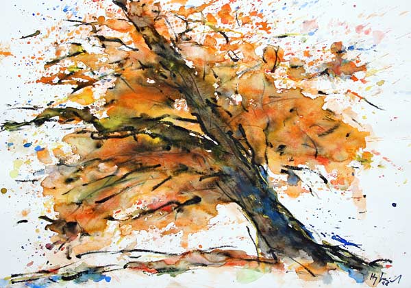 Flammender Herbstbaum de Hans-Jürgen Gaudeck