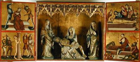 Altarpiece depicting the Lamentation and the Passion of Christ (Altar of St. Elizabeth Thuringia) de Gdansk School