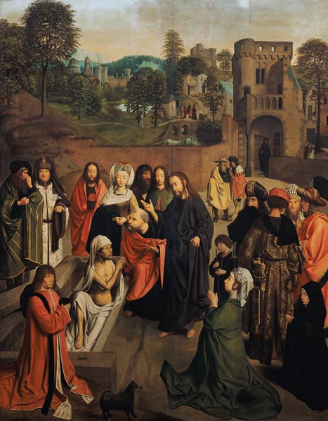 The Auferweckung of the Lazarus. de Geertgen tot Sint Jans