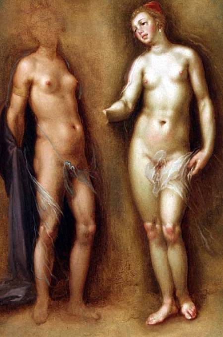 Study of two female nudes de (gen. van Haarlem) Cornelisz Cornelis