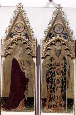 Two saints from the Quaratesi Polyptych: St. Mary Magdalen and St. Nicholas 1425 (tempera on panel)