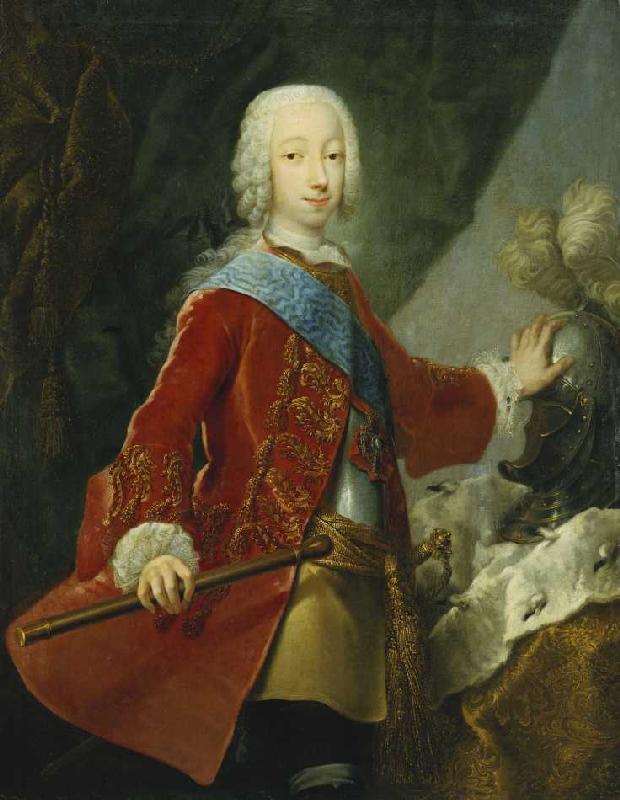 Bildnis eines Gentleman, wahrscheinlich des Großherzogs Peter Fjodorowitsch, späterer Zar Peter III. de Georg Christoph Grooth