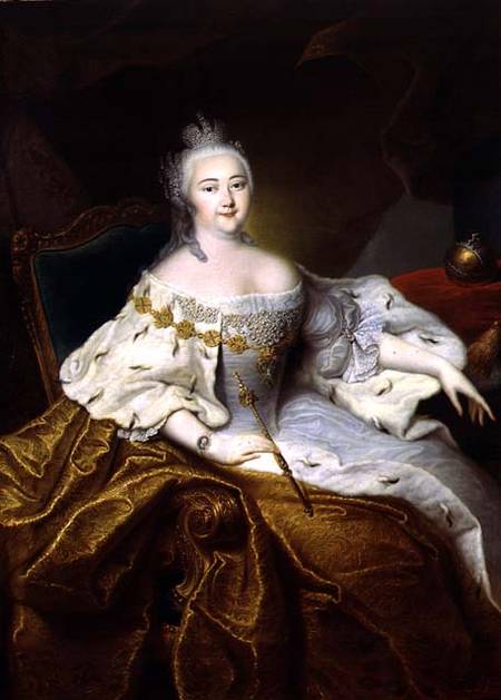 Portrait of the Empress Elizabeth Petrovna de Georg Christoph Grooth
