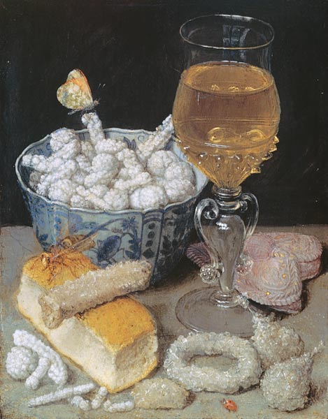 Quiet life with bread and sweets de Georg Flegel