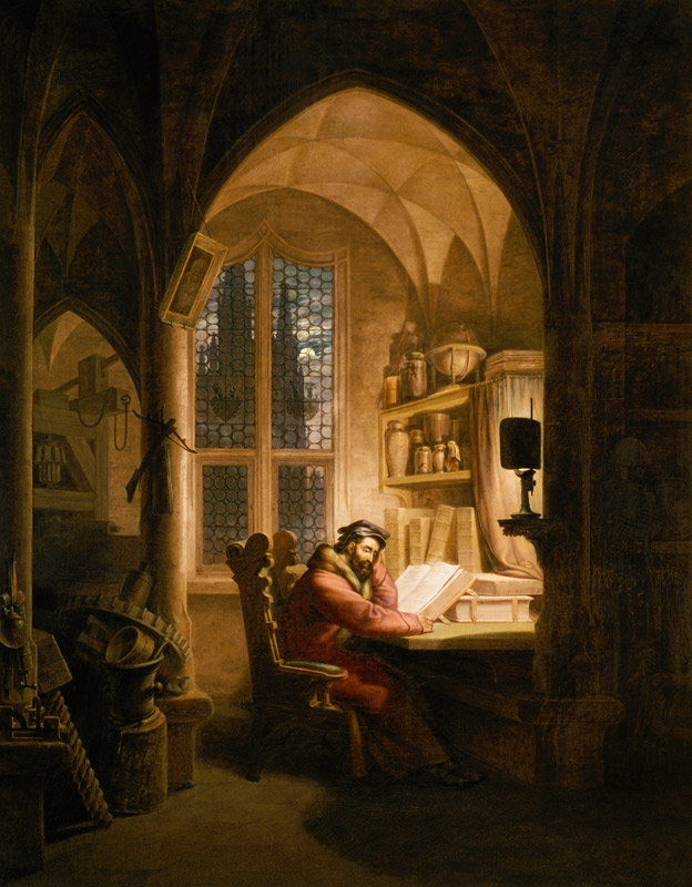 Faust im Studierzimmer de Georg Friedrich Kersting