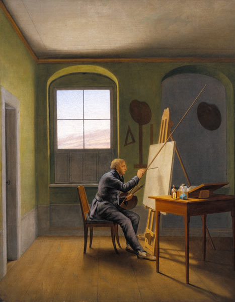 Caspar David Friedrich en su estudio de Georg Friedrich Kersting