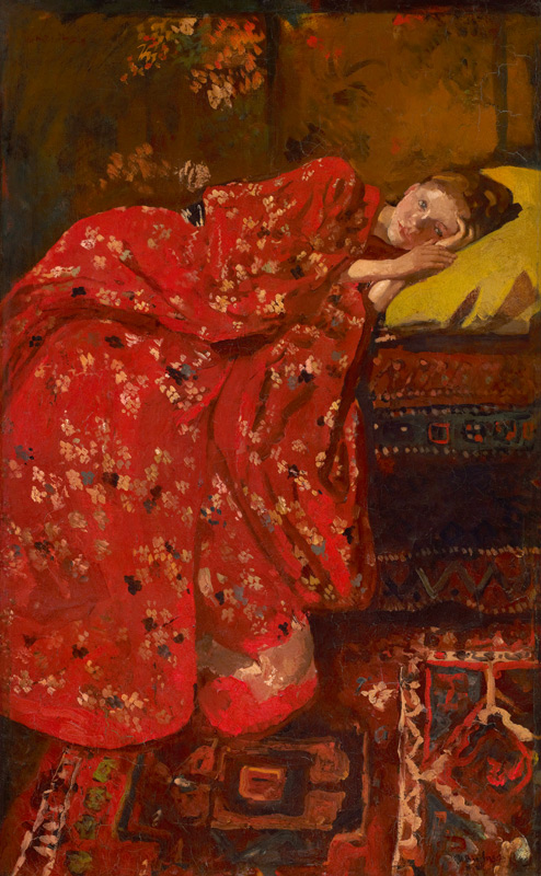 The Red Kimono de Georg Hendrik Breitner