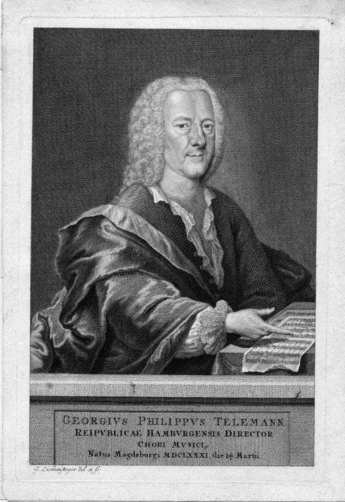 Portrait of Georg Philipp Telemann (1681-1767) de Georg Lichtensteger
