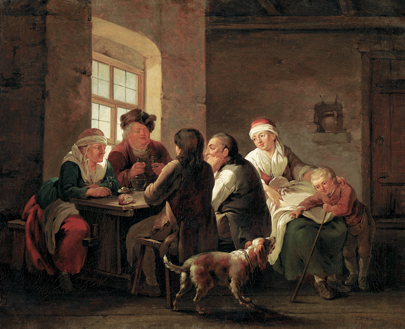 A Family Lunching in a Tavern de Georg Melchior Kraus