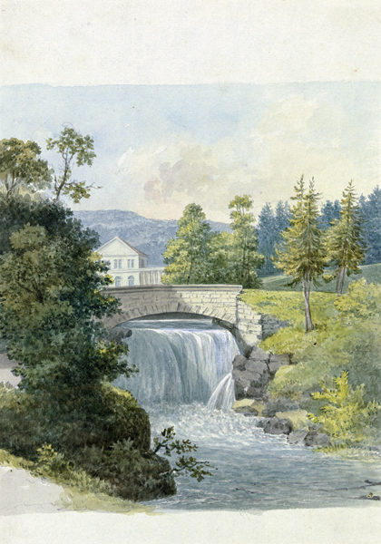 Wasserfall in Wilhelmstal bei Eisenach de Georg Melchior Kraus