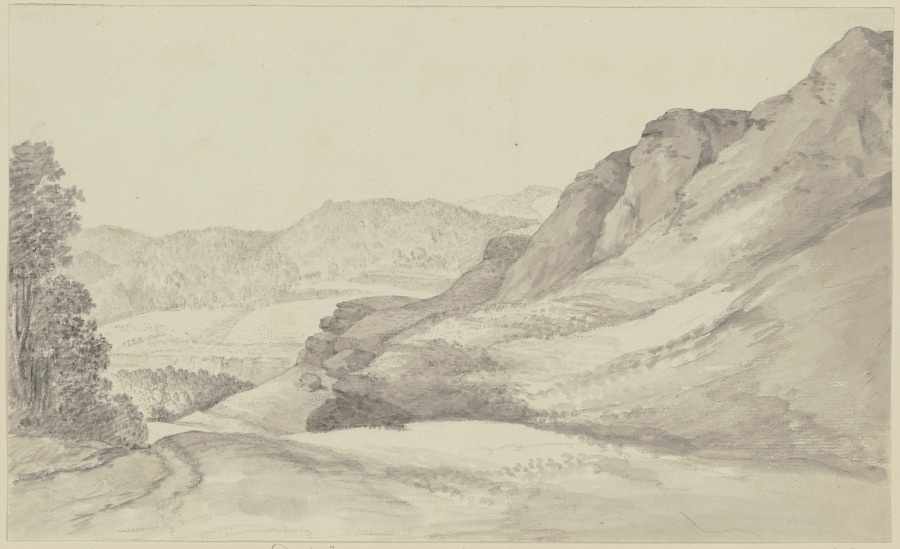 Blick in ein Tal in der Umgebung von Eisenach de Georg Melchior Kraus
