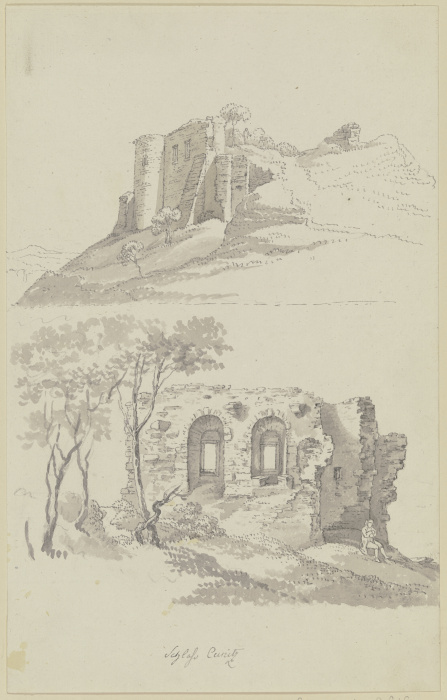 Die Ruine der Kunitzburg bei Jena de Georg Melchior Kraus