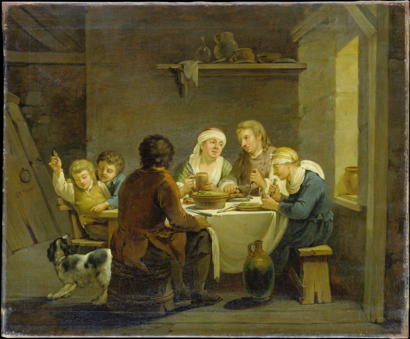 A Family at Table de Georg Melchior Kraus