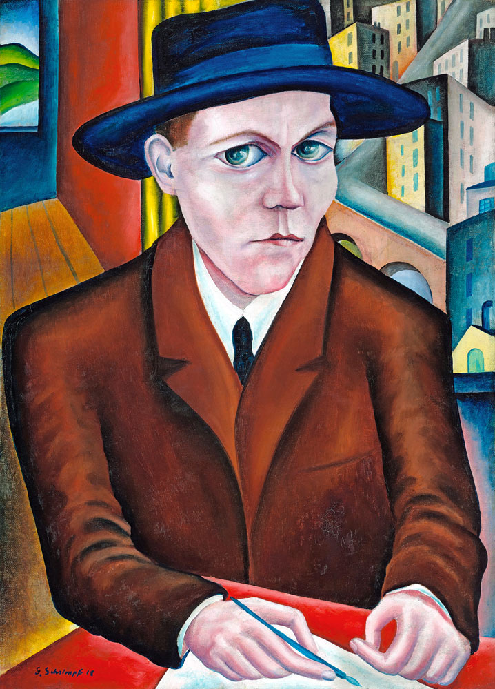 Portrait of Oskar Maria Graf de Georg Schrimpf