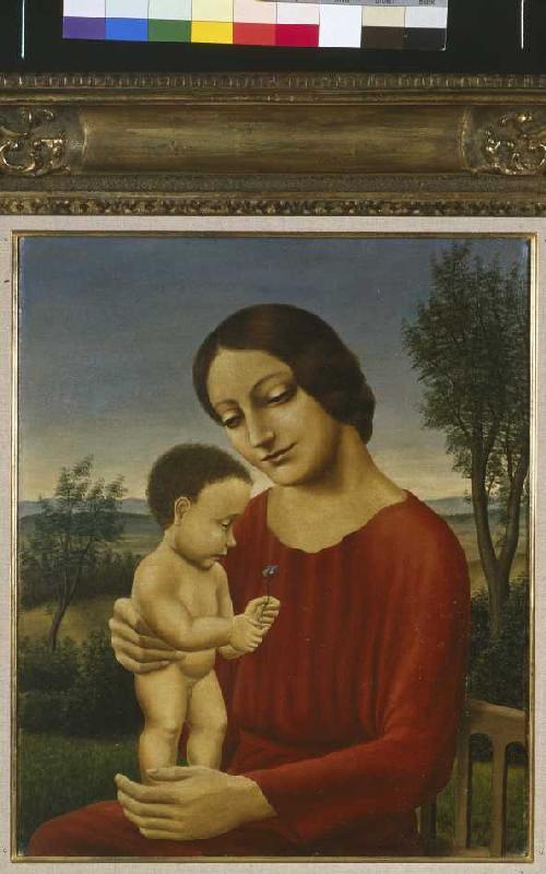 Landscape with mother and child. de Georg Schrimpf