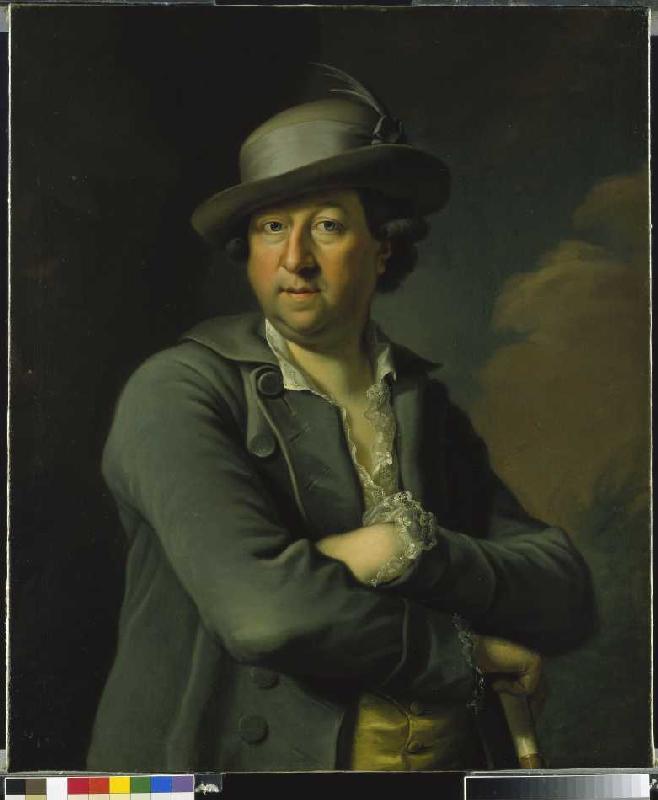 Portrait eines unbekannten Herrn de Georg Anton Abraham Urlaub