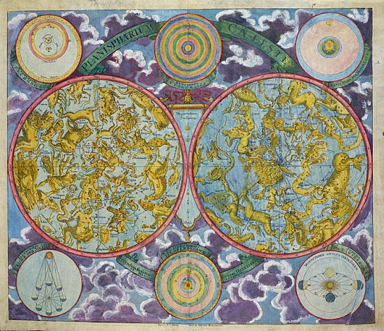 Celestial Map of the Planets de Georg Christoph II Eimmart