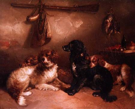 After the Shoot - A Quartet of Spaniels de George Armfield