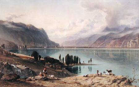 A View of Lake Geneva de George Arthur Fripp