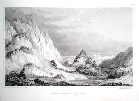 Iceberg adhering to icy reef, with the view to seaward, from 'Narrative of a Journey to the Shores o de George Back