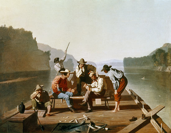 Ferrymen Playing Cards de George Caleb Bingham