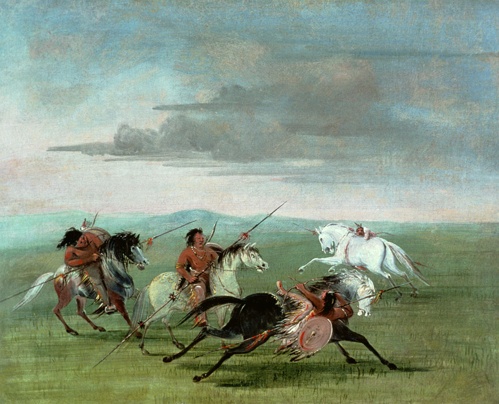Comanche Feats of Martial Horsemanship de George Catlin
