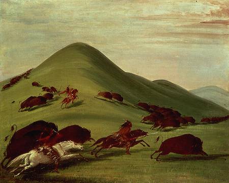 The Buffalo Hunt de George Catlin