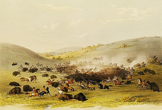 Buffalo Hunt, Surround, c.1832 de George Catlin