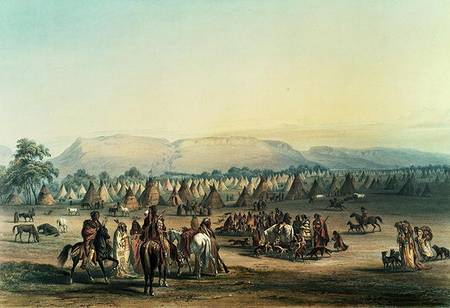 Camp of Piekann Indians de George Catlin