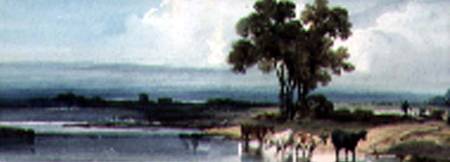 Lake with Cattle, China de George Chinnery