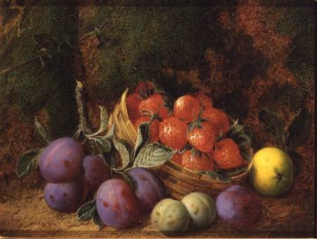 Plums and Stawberries de George Clare