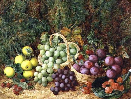 Still Life with Apples and Baskets of Grapes and Plums  (pair of 89392) de George Clare
