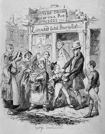 Oliver claimed his affectionate friends, from ''The Adventures of Oliver Twist''Charles Dickens (181 de George Cruikshank